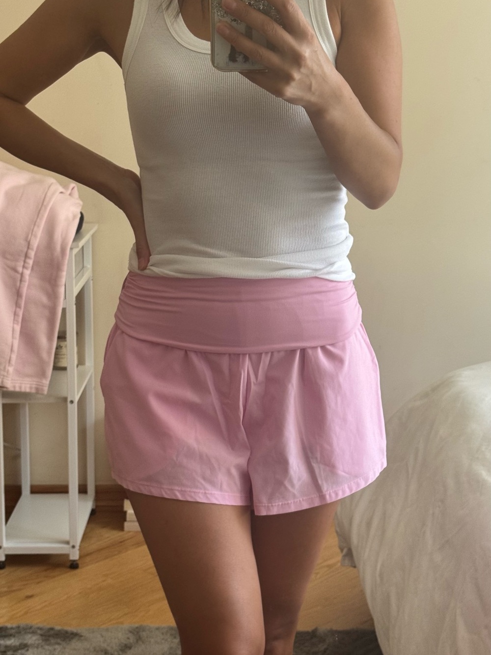 JoyLab Pink Athletic Skort with Fold-Over Waistband